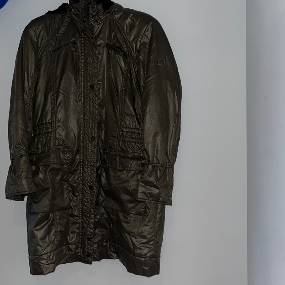 Green Jacket with Fur Hood